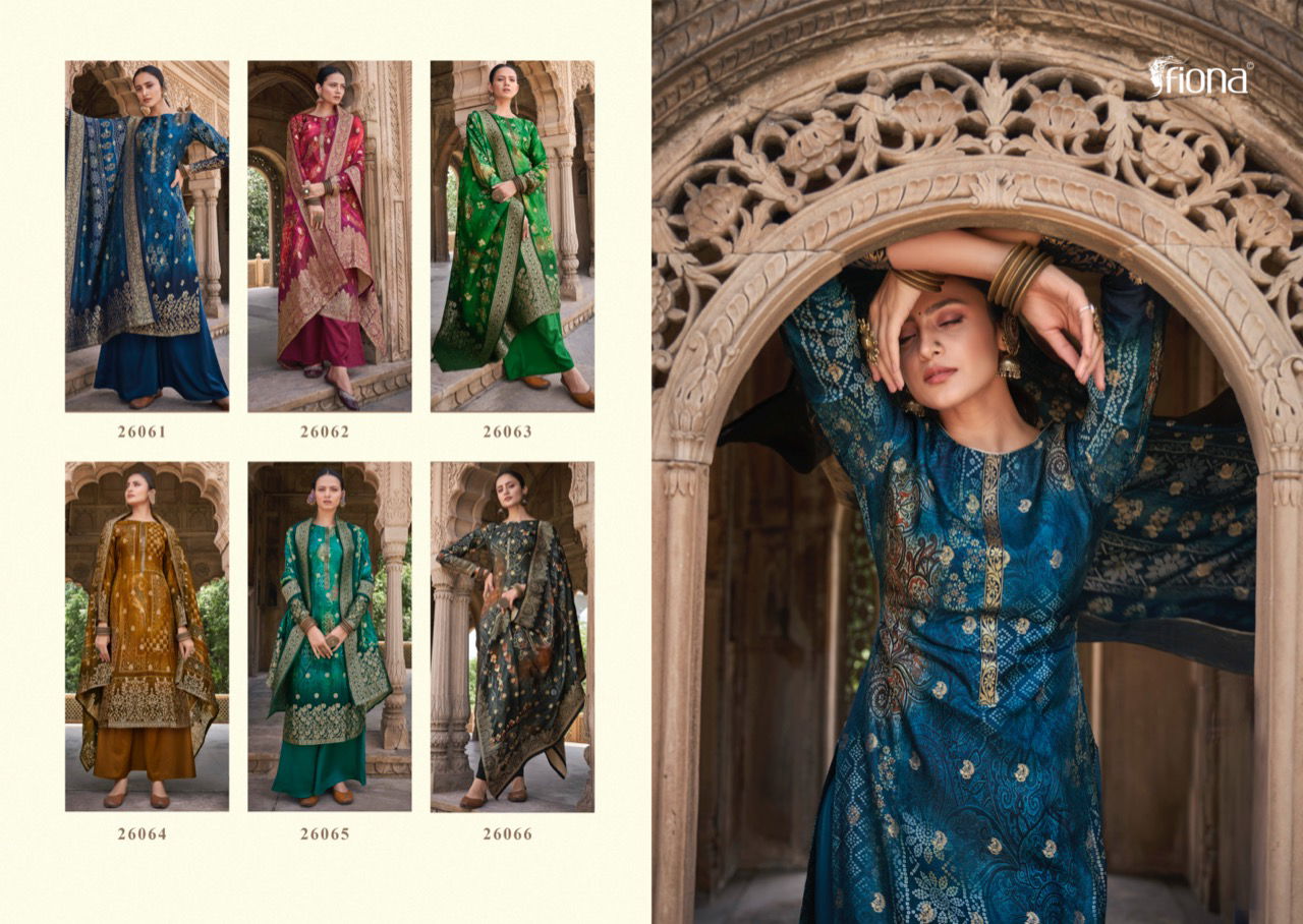 Fiona Bandhej Dola Silk Printed Designer Facy Wear Salwar Kameez Collection